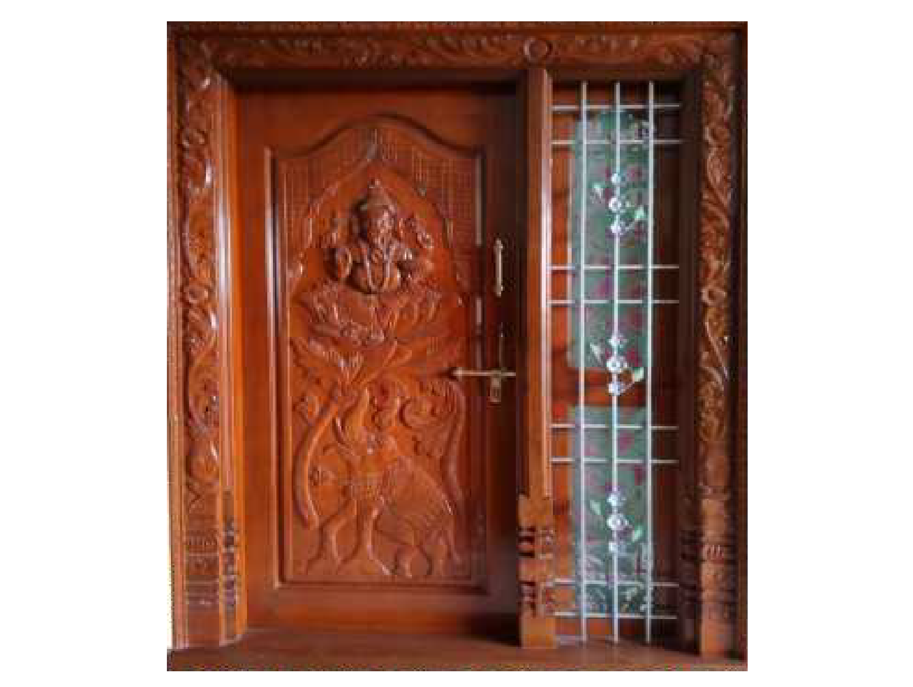 Teak wood temple doors